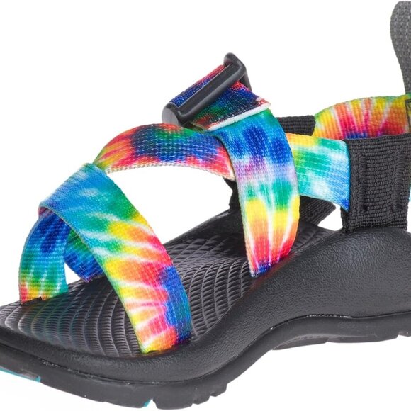 Unisex Child Sandal Tie Dye Size 6 Big Kid Rubber Sole Polyester Buckle - Picture 7 of 9